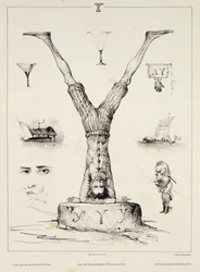 Letter Y from an Alphabet Primer, engraved by Lemercier, 1832